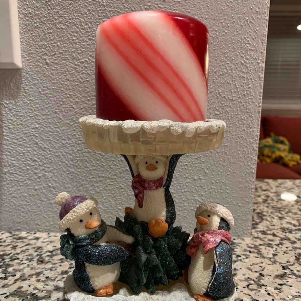 Christmas Candle holder and candle